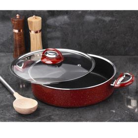 Taç Mutfak Granit Basık 24 cm Tencere