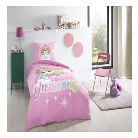 Taç Paw Patrol Skye Glitter Lisanslı Pamuklu Tek Kişilik Nevresim Takımı