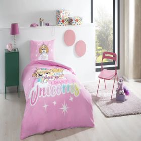 Taç Paw Patrol Skye Glitter Lisanslı Pamuklu Tek Kişilik Nevresim Takımı