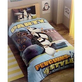Taç Penguins Party Tek Kişilik Nevresim Takımı