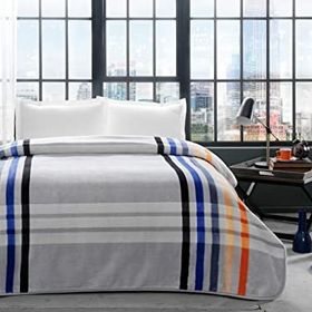 Taç Polyester Vera Gri Çift Kişilik Battaniye