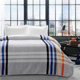 Taç Polyester Vera Gri Çift Kişilik Battaniye
