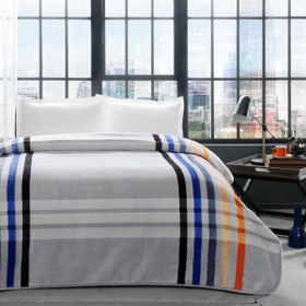 Taç Polyester Vera Gri Çift Kişilik Battaniye