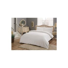 Taç Premium Basic King Size Pamuk Saten Beyaz Çift Kişilik Nevresim Takımı