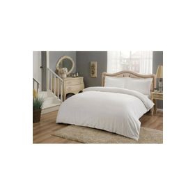 Taç Premium Basic King Size Pamuk Saten Beyaz Çift Kişilik Nevresim Takımı