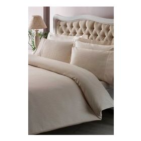 Taç Premium Basic King Size Pamuk Saten Krem Nevresim Takımı