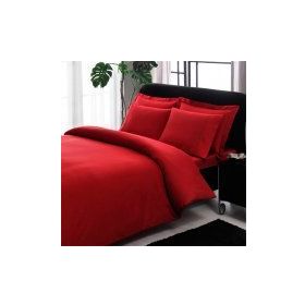 Taç Premium Basic Stripe Kırmızı Çift Kişilik Nevresim Takım