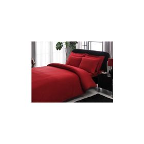 Taç Premium Basic Stripe Kırmızı Çift Kişilik Nevresim Takım