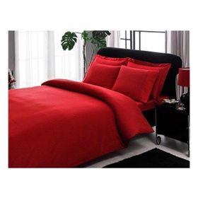 Taç Premium Basic Stripe Kırmızı Çift Kişilik Nevresim Takım