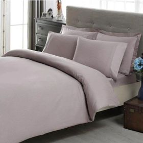 Taç Premium Basic Stripe Lila Çift Kişilik Nevresim Takımı