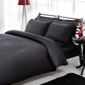 Taç Premium Basic Stripe Siyah Çift Kişilik Nevresim Takımı