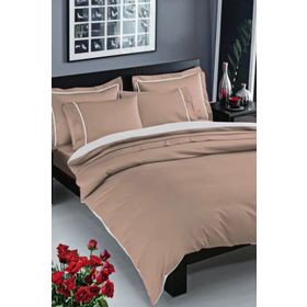 Taç Prestige Cappucino Çift Kişilik Delüx Saten Nevresim Takımı