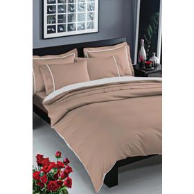 Taç Prestige Cappucino Çift Kişilik Delüx Saten Nevresim Takımı