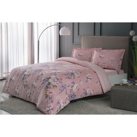 Taç Rain Pembe Pamuk Saten 200 x 220 cm Çift Kişilik Nevresim Takımı