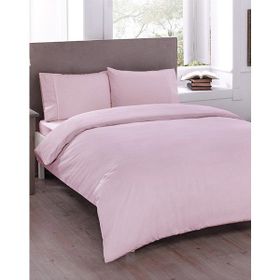 Taç Ranforce Basic Pembe Çift Kişilik Nevresim Takımı