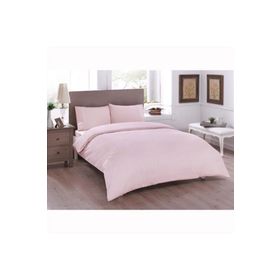 Taç Ranforce Basic Pembe Çift Kişilik Nevresim Takımı