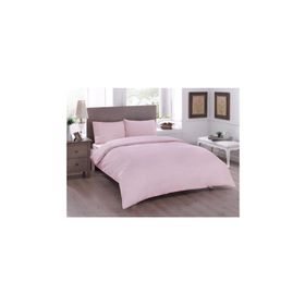 Taç Ranforce Basic Pembe Çift Kişilik Nevresim Takımı