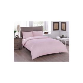 Taç Ranforce Basic Pembe Çift Kişilik Nevresim Takımı