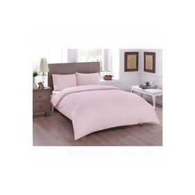 Taç Ranforce Basic Pembe Çift Kişilik Nevresim Takımı
