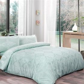 Taç Ranforce Blanche Mint Çift Kişilik Nevresim Takımı
