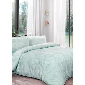 Taç Ranforce Blanche Mint Çift Kişilik Nevresim Takımı