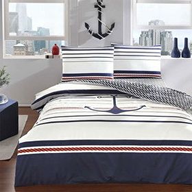Taç Ranforce Çift Kişilik Harbor 200x220 cm Lacivert Nevresim Takımı