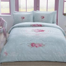 Taç Ranforce Diane Mint Tek Kişilik Nevresim Takımı