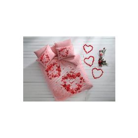 Taç Ranforce Roses Pembe Çift Kişilik Nevresim Takımı