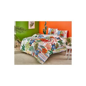 Taç Ranforce Tess Yeşil Tek Kişilik Nevresim Takımı