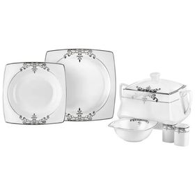 Taç Real Bone Harem Platin 60 Parça Yemek Takımı