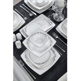 Taç Real Bone Olea Platin 60 Parça 12 Kişilik Yemek Takımı