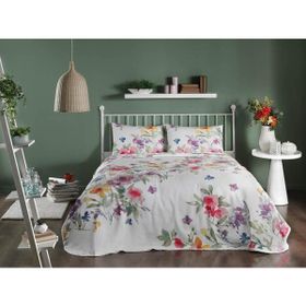 Taç Renkli Blanche Lila Çift Kişilik Pike Takımı