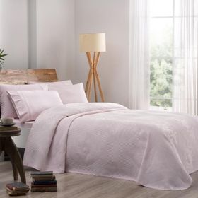 Taç Rosabella Pembe Jakarlı Tek Kişilik Pike Takımı
