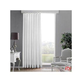 Taç Saten Güneşlik Düz Dikiş Kırık Beyaz 340x250 cm Fon Perde