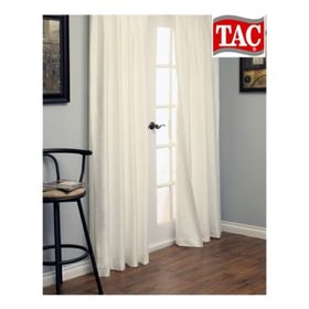 Taç Saten Güneşlik Düz Dikiş Kırık Beyaz 400x200 cm Fon Perde