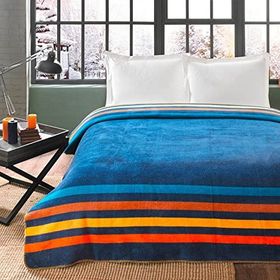 Taç Sonıc Mavi 150x220 cm Tek Kişilik Pamuk Battaniye