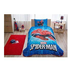 Taç Spiderman Skyscaper Tek Kişilik Yatak Örtüsü Takımı