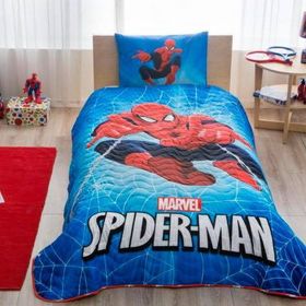Taç Spiderman Skyscaper Tek Kişilik Yatak Örtüsü Takımı