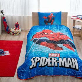 Taç Spiderman Skyscaper Tek Kişilik Yatak Örtüsü Takımı