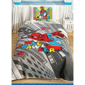 Taç Spiderman Wall Crawler Lisanslı Tek Kişilik Yorgan Set