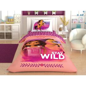 Taç Spirit Stay Wild Lisanslı Pembe 160x220 Cm Tek Kişilik Nevresim Takımı