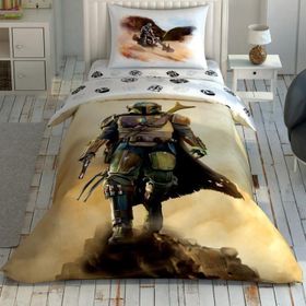 Taç Star Wars Mandalorian Lisanslı Tek Kişilik Nevresim Takımı
