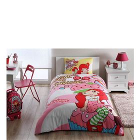 Taç Strawberry Shortcake Cute Lisanslı Tek Kişilik Nevresim Takımı