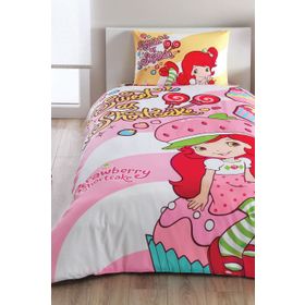Taç Strawberry Shortcake Cute Lisanslı Tek Kişilik Nevresim Takımı