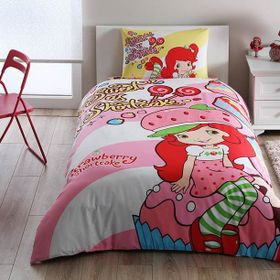 Taç Strawberry Shortcake Cute Lisanslı Tek Kişilik Nevresim Takımı