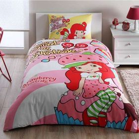Taç Strawberry Shortcake Cute Lisanslı Tek Kişilik Nevresim Takımı