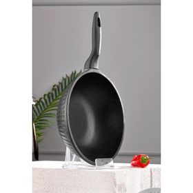 Taç T4786 Valeriya Siyah 28 cm Döküm Wok Tava