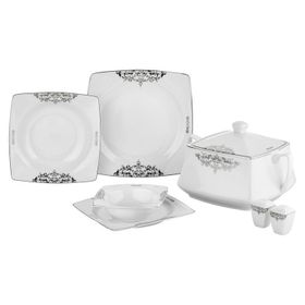 Taç TAC-2261 Real Bone Noris Platin 60 Parça Yemek Takımı