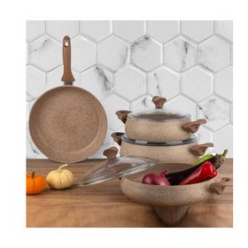 Taç TAC-3821 Master Cook Tombik Cappuccino 7 Parça Tencere Seti