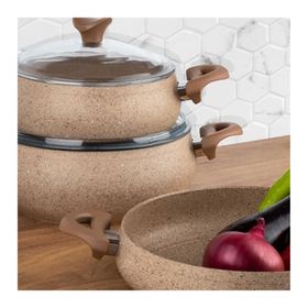 Taç TAC-3821 Master Cook Tombik Cappuccino 7 Parça Tencere Seti